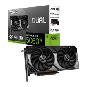 ASUS NVIDIA GeForce RTX 5060 Ti DUAL OC 16GB Blackwell Graphics Card