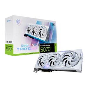 MSI NVIDIA GeForce RTX 5070 Ti 16GB GAMING TRIO OC WHITE Blackwell Graphics Card
