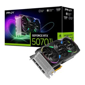 PNY NVIDIA GeForce RTX 5070 Ti 16GB ARGB Triple Fan Blackwell Graphics Card